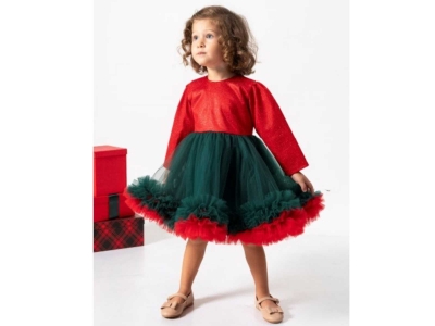 KIZ 2/5 YAŞ HÜRREM RENKLİ TÜLLÜ ELBİSE