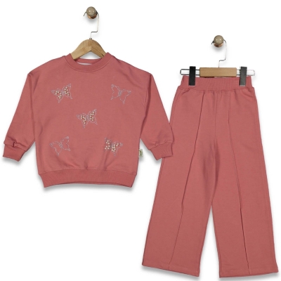 KIZ 2/5 YAŞ  İNCİ KELEBEKLİ İKİ İP TAKIM