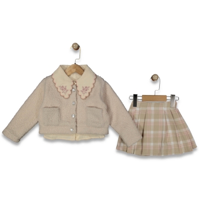 KIZ 2/5 YAŞ KUZU MONTLU ŞORT ETEKLİ 3 LU TAKİM