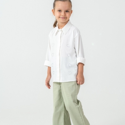 KIZ 2/5 YAŞ TAŞLI KALP ÜÇLÜ TAKIM