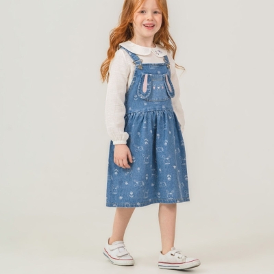 KIZ 2/5 YAŞ TAVŞAN BASKI SALOPET