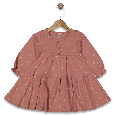 KIZ 2/5 YAŞ YILDIZ DESENLİ ELBİSE