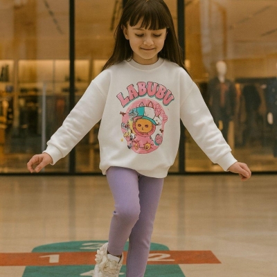 KIZ 3/10 YAŞ BUŞY LABUBU TAYTLİ 2Lİ TAKIM