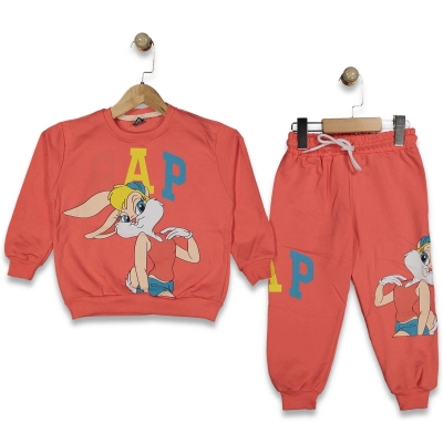 KIZ 3/10 YAŞ İKİ İP BUNNY KARAKTER TAKIM