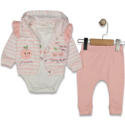 KIZ 3/12 AY ÇİZGİLİ KIZ 3 LÜ TAKIM