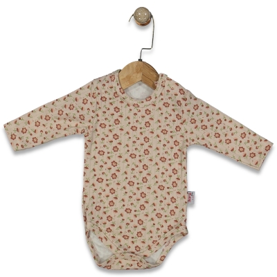 KIZ 3/18 AY ÇİÇEK  BASKILI BADİ