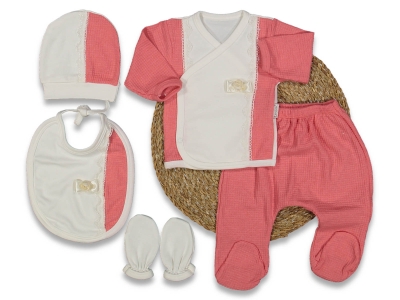 KIZ 3/3 AY DANTELLİ GÜLLÜ 5 Lİ ZIBIN SET