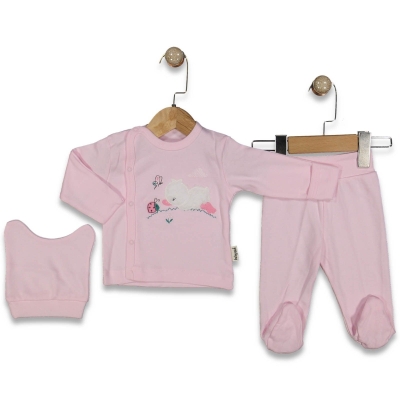 KIZ 3/3 AY PELUŞ ÖRDEK-3 LÜ ZIBIN TAKIM