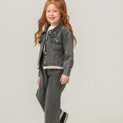 KIZ 3/6 YAŞ CEKET BRODELİ KOT TAKIM