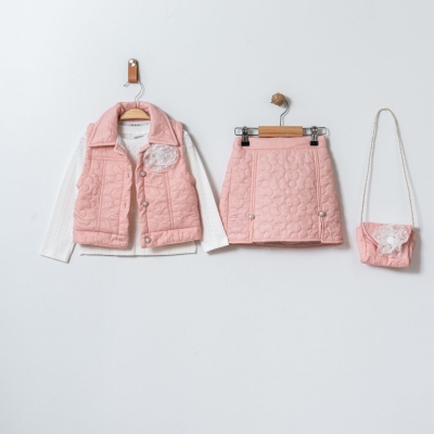 KIZ 3/6 YAŞ KAPİTONE YELEKLİ TAKIM