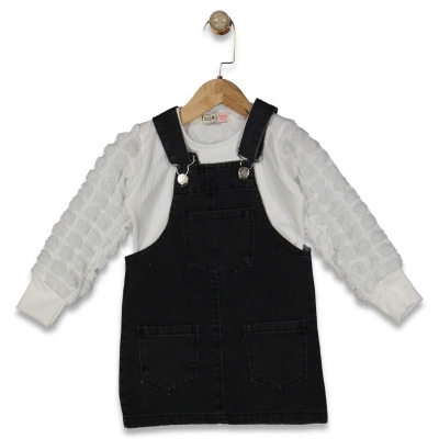 KIZ 3/7 YAŞ CEPLİ KOT  JİLE