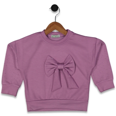 KIZ 3/7 YAŞ FİYONKLU TAŞLI  SWEAT
