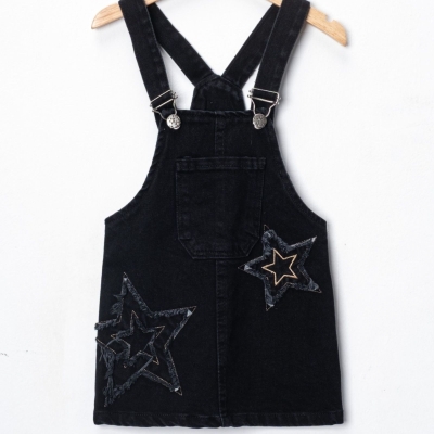 KIZ 3/7 YAŞ NAKIŞ İŞLEMELİ KOT JİLE