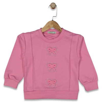 KIZ 3/7 YAŞ TAŞLI FİYONK ÇOCUK SWEAT