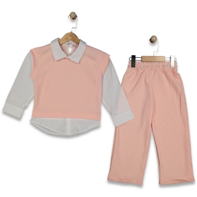 KIZ 5/12 YAŞ FİTİLLİ YELEKLİ 3LÜ TAKIM