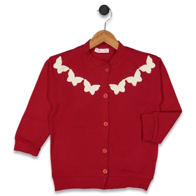 KIZ 5/12 YAŞ KELEBEKLİ  TRİKO HIRKA