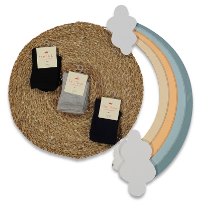 KIZ 5/7 YAŞ DÜZ RENK  ÇORAP