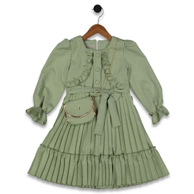 KIZ 5/8 YAŞ İKİ KAT PİLİSELİ ÖNÜ YANDAN FIRFIRLI E