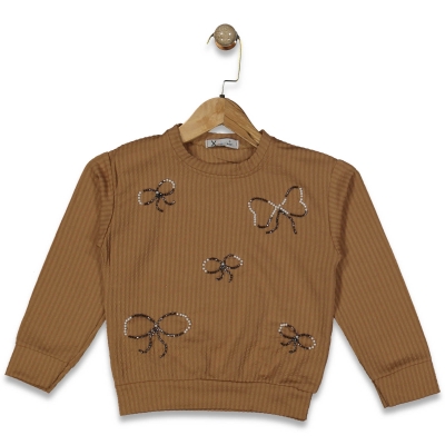 KIZ 5/8 YAŞ İNCİLİ KURDELE BADİ SWEAT