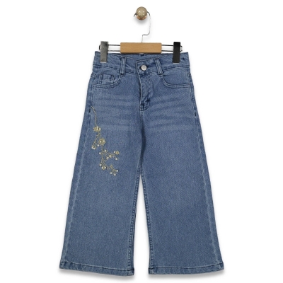 KIZ 5/8 YAŞ  KLASİK KOT PANTOLON