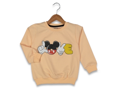 KIZ 5/8 YAŞ LOVE YAPAN MİKİ BASKILI SWEAT