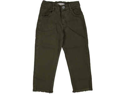 KIZ 5/8 YAŞ PAÇA PÜSKÜLLÜ DÜZ PANTALON