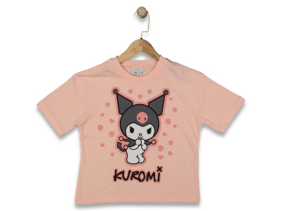 KIZ 5/9 YAŞ KUROMİ KISA KOL T