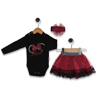 KIZ 6/12 AY KIZ BEBEK MİNNİ SİM ETEKLİ TÜTÜ TAKIM