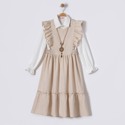 KIZ 6/12 YAŞ FLAMLI ELBİSE