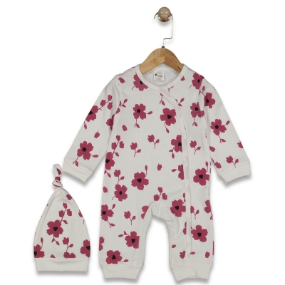 KIZ 6/18 AY ÇİÇEK BASKILI TULUM