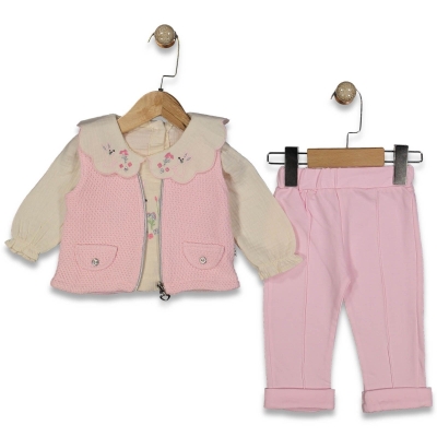 KIZ 6/18 AY YAKA ÇİÇEKLİ 3 LU TAKIM