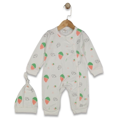 KIZ 6/18 AY YEŞİL ÇİLEK BASKILI TULUM