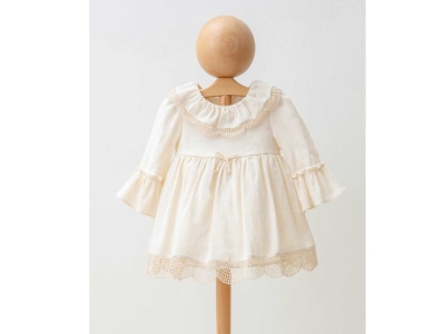 KIZ 6/24 AY BRODELİ KRİNKIL ELBİSE