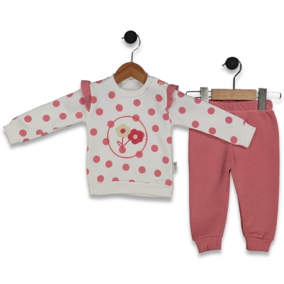 KIZ 6/24 AY ÇİÇEK NAKIŞLI PUANLI  ÜÇİP  TAKIM