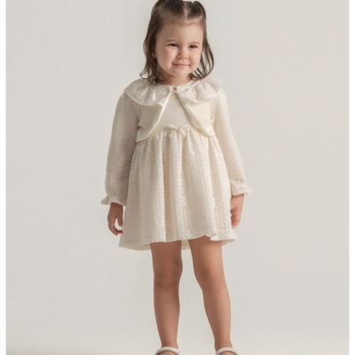 KIZ 6/24 AY DANTEL BOLEROLU ELBİSE