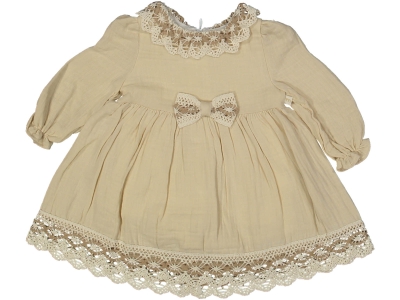 KIZ 6/24 AY MÜSLİN DANTELLİ ELBİSE 