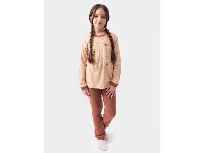 KIZ 8/10 YAŞ ÇİÇEK BASKILI PİJAMA TAKIM