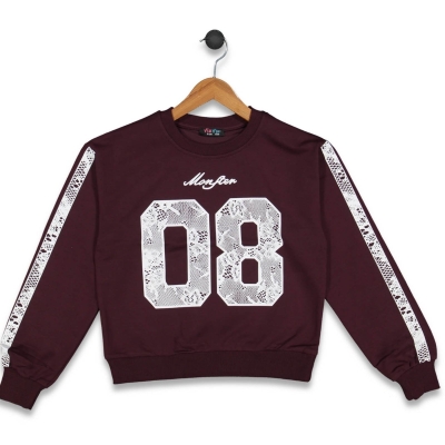 KIZ 8/16 YAŞ 2 İP 08 DANTEL BASKILI SWEAT
