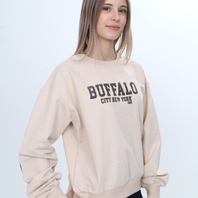 KIZ 8/16 YAŞ 2 İP BUGFFALO BASKILI SWEAT