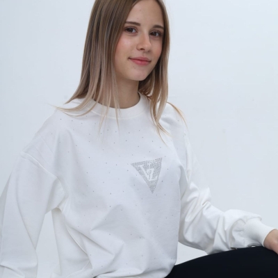 KIZ 8/16 YAŞ 2 İP VZ TAŞLI  SWEAT