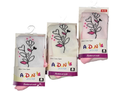 KIZ 9/12 AY DESENLİ KÜLOTLU ÇORAP