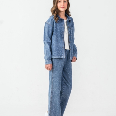 KIZ 9/12 YAŞ FASHİON KOT TAKIM