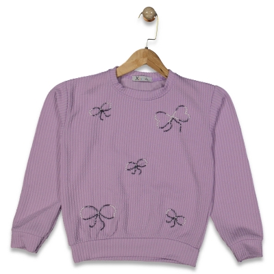 KIZ 9/12 YAŞ İNCİLİ KURDELE BADİ SWEAT