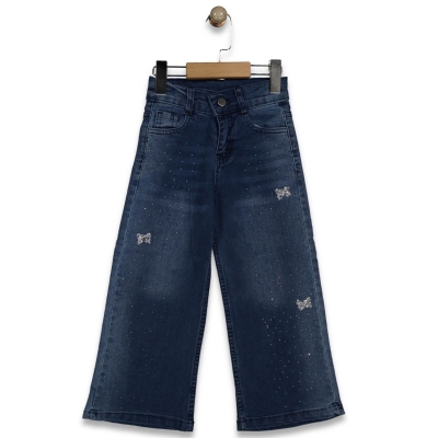 KIZ 9/12 YAŞ MİNİK TAŞLI KOT PANTOLON