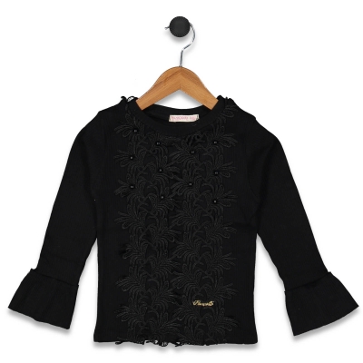 KIZ 9/12  YAŞ ÖNDANTELLİ İNCİLİ TSHİRT