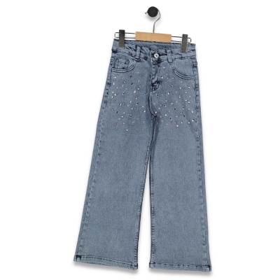 KIZ 9/12 YAŞ TAŞLI KOT PANTOLON