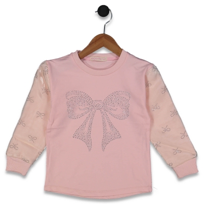 KIZ 9/12  YAŞ TÜL KOLLU FİYONK BASKILI  TSHİRT