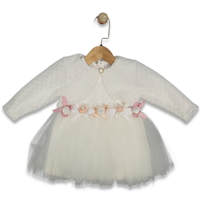 KIZ 9/18 AY DELİKLİ BOLEROLU ELBİSE