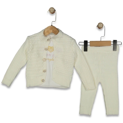 KIZ 9/18 AY FİTİLLİ TRİKO ÜÇLÜ TAKIM