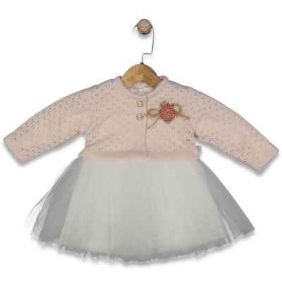 KIZ 9/18 AY TRİKO HIRKALI ELBİSE